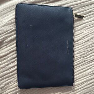 Estrella Bartlett Navy Zip Clutch